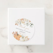 Étiquette de faveur carrée pour baby shower d'auto (En situation)