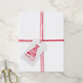 Étiquette de Faveur d'Anniversaire Fille Rose Roug (Avec de la ficelle)
