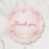 Étiquette de faveur d'anniversaire Papillon Rose 1 (Dos)