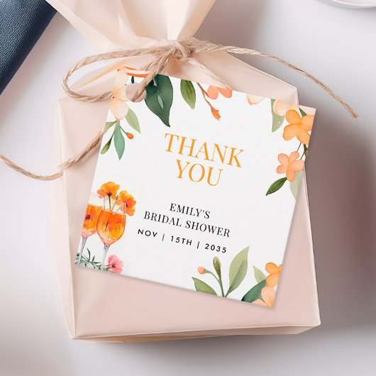 Étiquette de faveur de Aperol Spritz Floral pour e