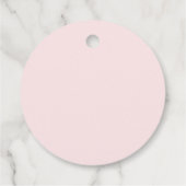 Étiquette de faveur de babilleuses roses roses (Dos)