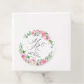 Étiquette de faveur de babilleuses roses roses (En situation)