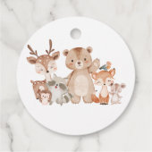 Étiquette de faveur de Baby Shower Animaux de la F (Dos)