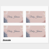 Étiquette de faveur de Baby Shower Bohème Céleste (Feuille)