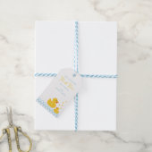 Étiquette de faveur de baby shower Canard en Caout (Avec de laficelle)