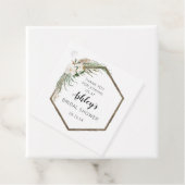 Étiquette de faveur de Baby Shower Couronne Bohème (En situation)