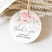 Étiquette de faveur de baby shower de roses de tei