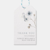 Étiquette de faveur de baby shower florale simple (Devant)