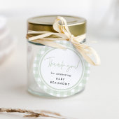 Étiquette de faveur de Baby Shower Gingham Vert