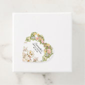 Étiquette de faveur de Baby Shower Mariage en form (En situation)