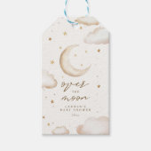 Étiquette de faveur de Baby Shower Over the Moon (Devant)