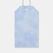 Étiquette de faveur de Baby Shower parapluie bleu (Dos)