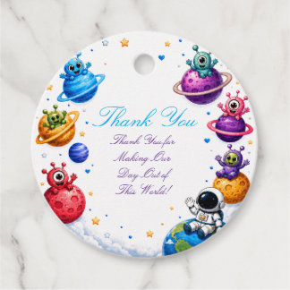 Étiquette de faveur de Baby Shower pour Bébé Alien