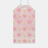 Étiquette de faveur de Baby Shower Rose Coquillage (Dos)