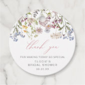 Étiquette de faveur de bague de shower de mariage  (Devant)