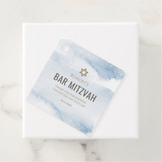 Étiquette de faveur de Bar Mitzvah à l'aquarelle b