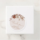 étiquette de faveur de bohéme mariage automne feui (En situation)