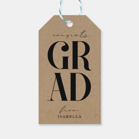 Étiquette de faveur de cadeau de remise de diplôme (Devant)