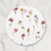 Étiquette de faveur de champ de fleurs sauvages Bo (Dos)