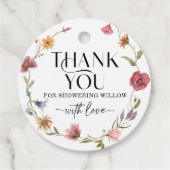 Étiquette de faveur de champ de fleurs sauvages Bo (Devant)