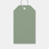 Étiquette de faveur de couronne verte classique Si (Dos)