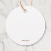 étiquette de faveur de croissant minimaliste (Dos)