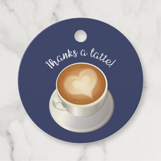 Étiquette de faveur de douche au café (Devant)