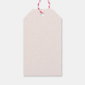 Étiquette de faveur de douche bébé à ruban rose (Dos)