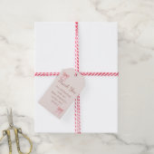 Étiquette de faveur de douche bébé à ruban rose (Avec de la ficelle)