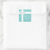 Étiquette de faveur de douche de mariage bleu élég (Sac)