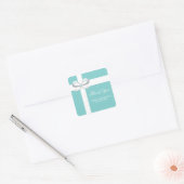 Étiquette de faveur de douche de mariage bleu élég (Enveloppe)