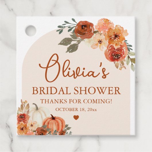 Étiquette de faveur de douche de mariage bohème de (Devant)