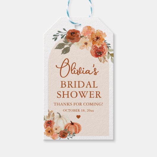 Étiquette de faveur de douche de mariage bohème de (Devant)