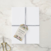 Étiquette de faveur de douche de mariage floral ro (Avec de la ficelle)