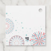 Étiquette de faveur de douche de mariage rouge, bl (Dos)