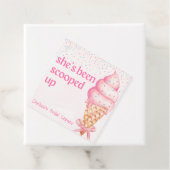 Étiquette de faveur de douche de mariée attrapée (En situation)