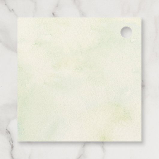 Étiquette de faveur de douche de mariée de verdure (Dos)