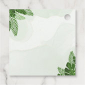 Étiquette de faveur de douche Monstera Tropical Vé (Dos)