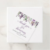 Étiquette de faveur de douche nuptiale à la lavand (En situation)