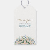 Étiquette de faveur de douche nuptiale de fleur sa (Dos)
