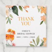 Étiquette de faveur de douche nuptiale florale Ape (Devant)