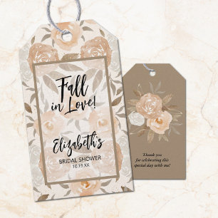 Étiquette de faveur de douche nuptiale florale d'a
