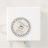 Étiquette de faveur de douche nuptiale sur le thèm (En situation)