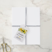 Étiquette de faveur de douche nuptiale Tournesol J (Avec de la ficelle)
