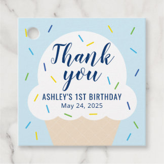 Étiquette de faveur de fête de glace pour garçon