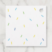 Étiquette de faveur de fête garçon glace (Dos)