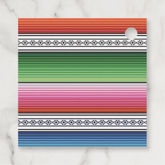 Étiquette de faveur de Fiesta mexicaine (Dos)