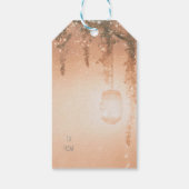 Étiquette de faveur de forêt rustique de rêve rose (Dos)