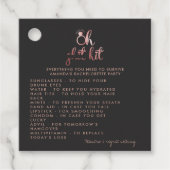 Étiquette de faveur de Kit de célibataire (Devant)