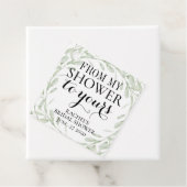étiquette de faveur de la douche nuptiale, De ma d (En situation)